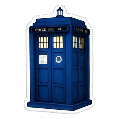 Cutecore tardis (Doctor Who) sticker