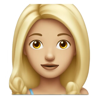 A blondie girl with bright eyes  sticker