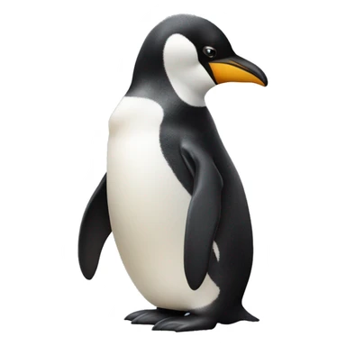 Pinguin călare pe ghiață  sticker