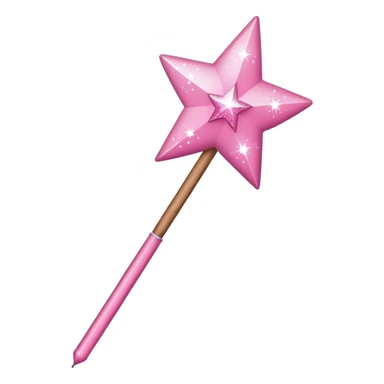 A pink wand with sparkles sticker