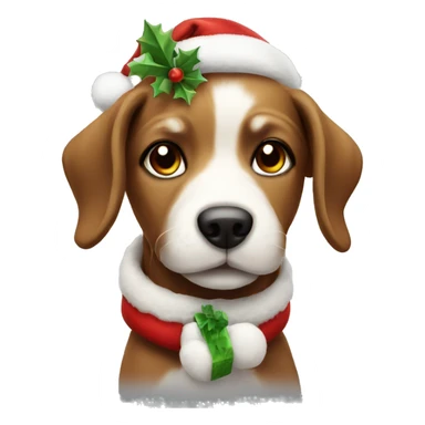 Christmas dog cute sticker