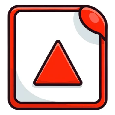 YouTube logo, red rounded rectangle with white play triangle button in the center sticker