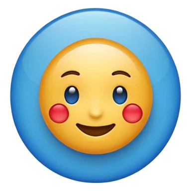 Make a emoji with blue tick sticker