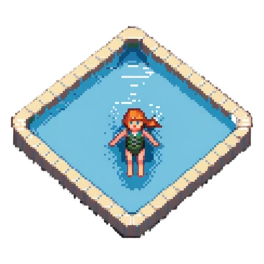 person swimming in a pool sticker