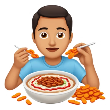 Ash Trevino with bean dip and hot cheetos  sticker