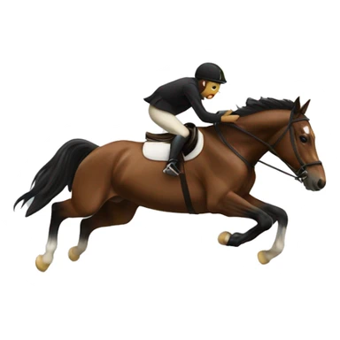 horse jumping a jump  sticker