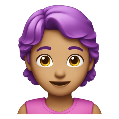 Hace un corazón color rosa y violeta  sticker