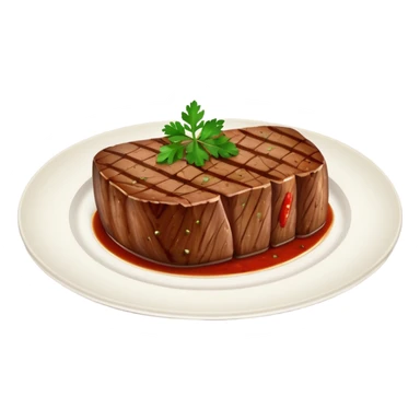 fancy steak on a fancy fine dining plate sticker