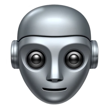 robot head inside a speech bubble sticker