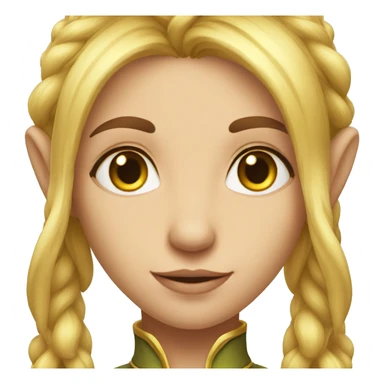 Golden-haired elfs with yellowish-brown eyes sticker
