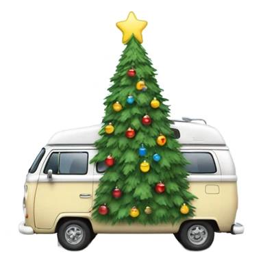 Camper van  christmas tree sticker