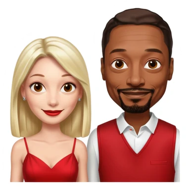  snoop dogg and elon musk in red dress sticker