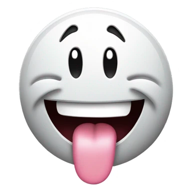 Smile face emoji with tongue out sticker