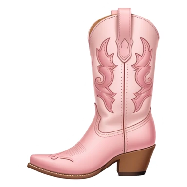 Pastel pink cowboy boot sticker