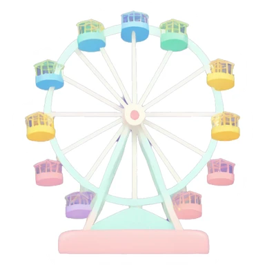 pastel ferris wheel  sticker