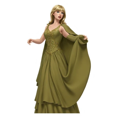 blonde girl in elegant dress sticker