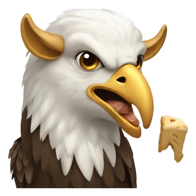 Eagle eating a goat  sticker