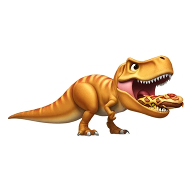A T. rex eating a hotdog sticker