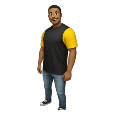 Yellow and black t shirt  sticker