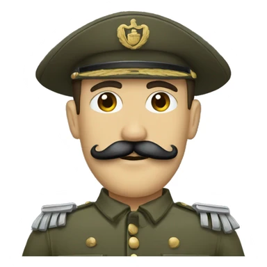 Soldado con bigote  sticker