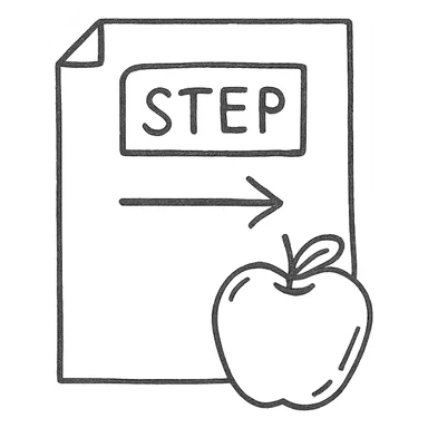 step intermedio di una dieta, disegno a penna stile schemino su un foglio di carta bianco realistico, isolato su sfondo bianco sticker