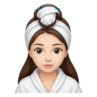 girl brunette getting a facial by a cosmetic esthetician sticker