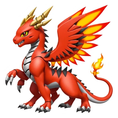 Meloetta-Wargreymon-Guilmon-Agumon-Pokémon-Digimon-Fakémon-fusion-hybrid-creature sticker