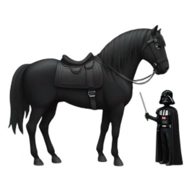 Darkvador and a horse sticker