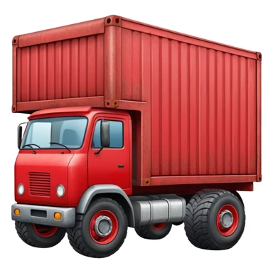 red cargo truck sticker