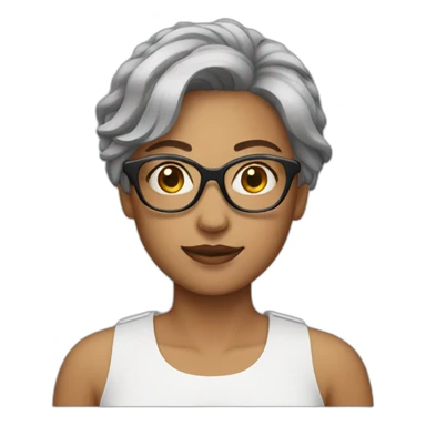 woman glasses short hair sticker