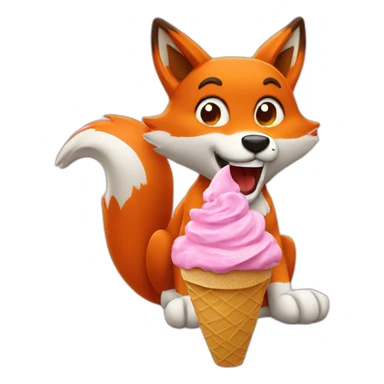 foxy comiendo un helado sticker