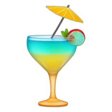 Smiling cocktail sticker