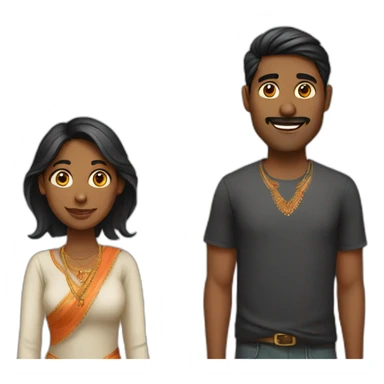 indian-man-black-woman-couple sticker