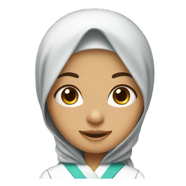 Cute dentist in hijab  sticker