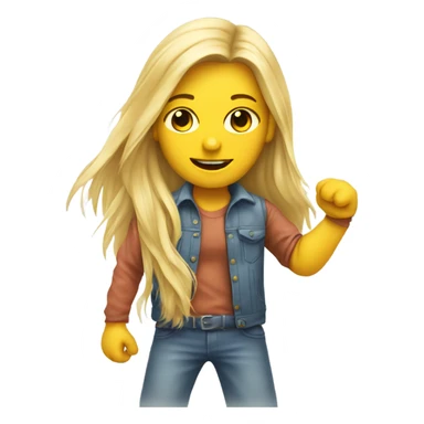 Long haired blonde builder on a skateboard sticker
