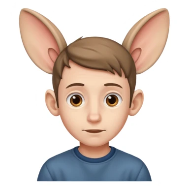 Boy with huge ears sticker