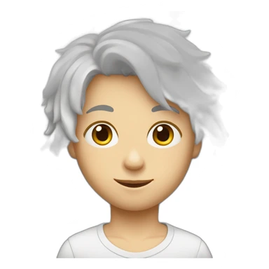 Jeune garçon blanc avec cheveux châtains  sticker