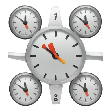 Clock in a style of speedometer  sticker