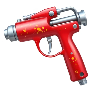 red paint Spray Gun sticker