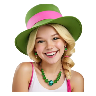 blonde girl smiling portrait sticker
