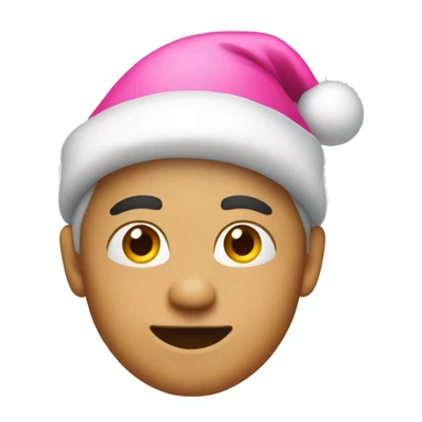 How wearing a pink Santa hat sticker
