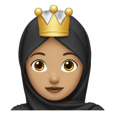 black hijab crown sticker