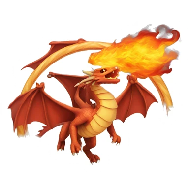 Dragon flying through a flaming hoop sticker