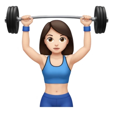 brunette girl lifting weights sticker
