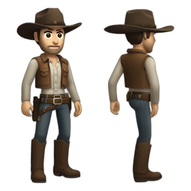 Rick grimes cowboy sticker