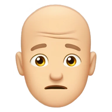 facepalm emoji middle age man with shaved head and 2 days growth/stubble sticker
