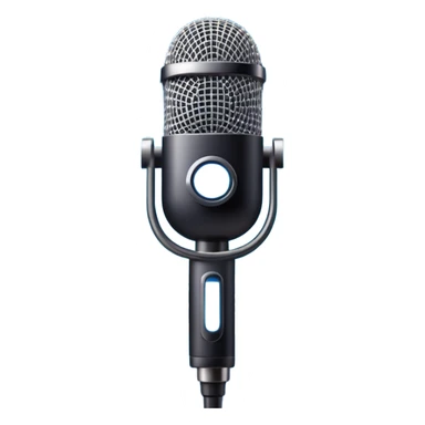 microphone with sound waves around sticker