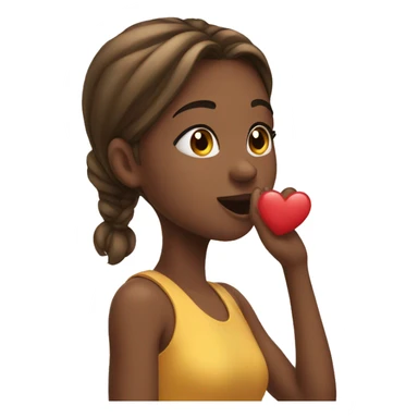 girl blowing a kiss sticker