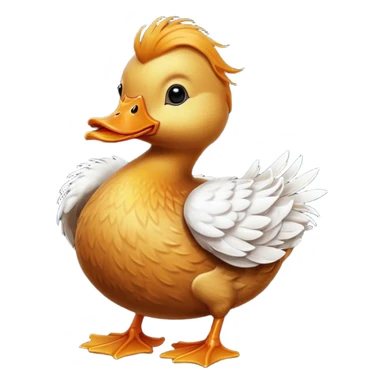 Duck with ginger hair sticker