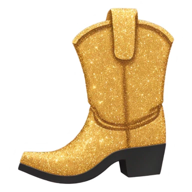Glitter cowboy boot sticker